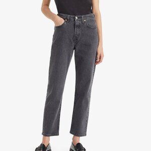 Levi's 501 Original Stretch Cropped Jeans, Straight Fit, Cabo Fade Black, 26x28